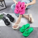 Internet Celebrous Flip-flops with Flip-flops Eva High Heel Flip-flops for Summer Outer Wear Flip-flops
