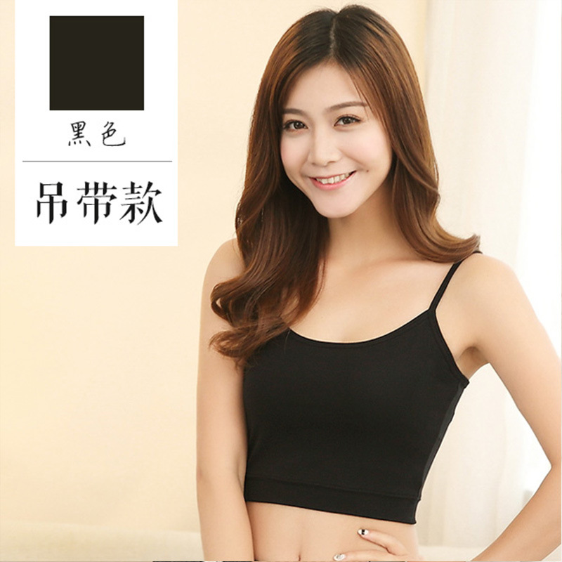 summer women's sling wrapped chest bottoming shirt sports vacation dual-use top