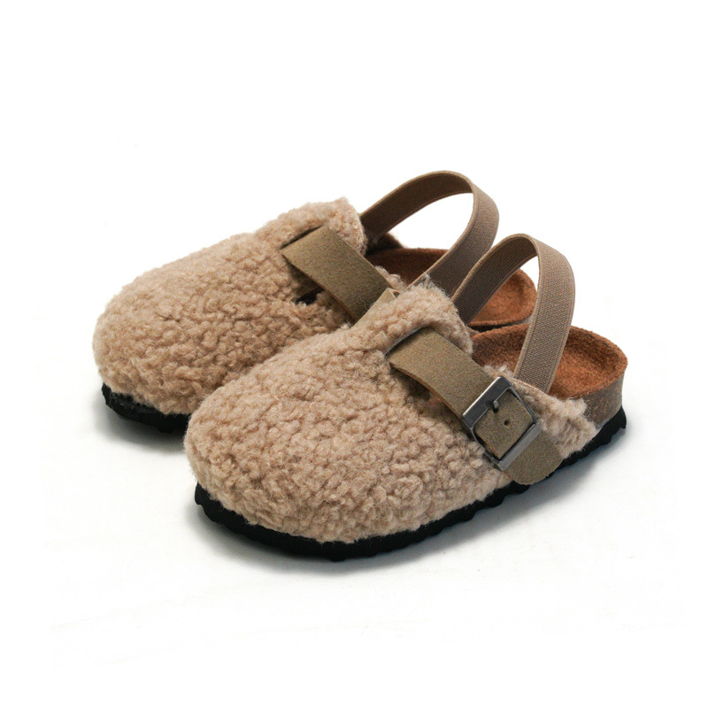 RUIZUSTOCK RUIZUSTOCK autumn and winter children's cork sandals and slippers outerwear boys and girls suede warm sandals