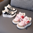 Winter Two Cotton Children's Sports Shoes Boys' Warm Cotton Shoes Girls' Fleece-lined Sneakers Young Children's Casual Shoes