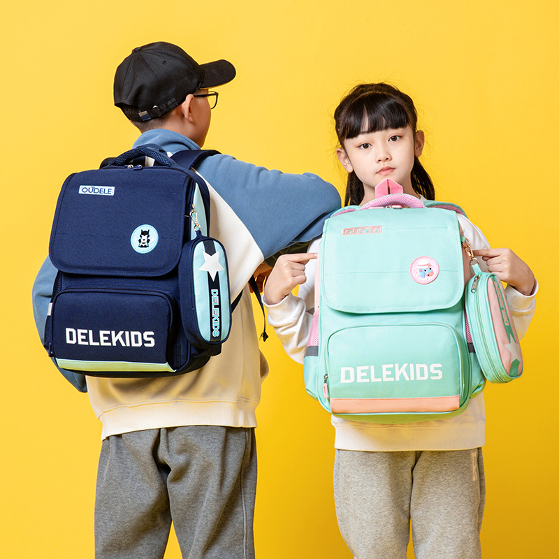 Primary School schoolbag burden reduction lightweight breathable male and female spine protection children's shoulder bag distribution a generation of hair