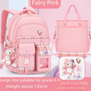 Explosive leisure female schoolbag for primary and secondary school students lightweight burden reduction children's shoulder bag with tutorial bag spine backpack