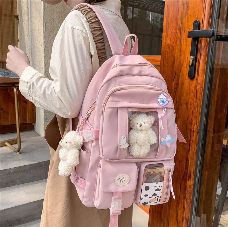 shoulder bag female Korean student bag schoolbag nylon cloth large capacity backpack