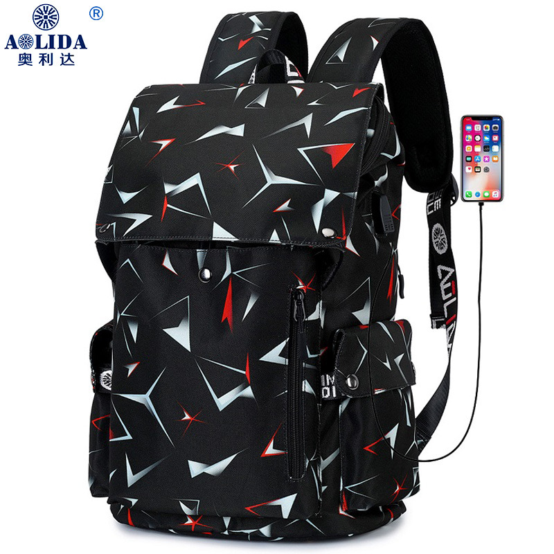 minimalist backpack men's trendy cool travel bag computer backpack lightweight College student schoolbag a generation of hair