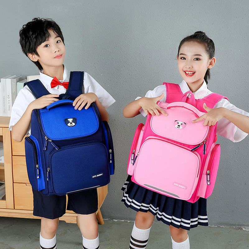 Pupil Space Bag Schoolbag Customized Printing logo1-3-6 Grade Children Backpack Stereo Square Bag