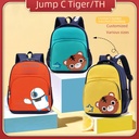 Early Education Training Customized Kindergarten 3-9 Years Old Children's Schoolbag Printable logo Cute Little Tiger Reducing Spine Protection