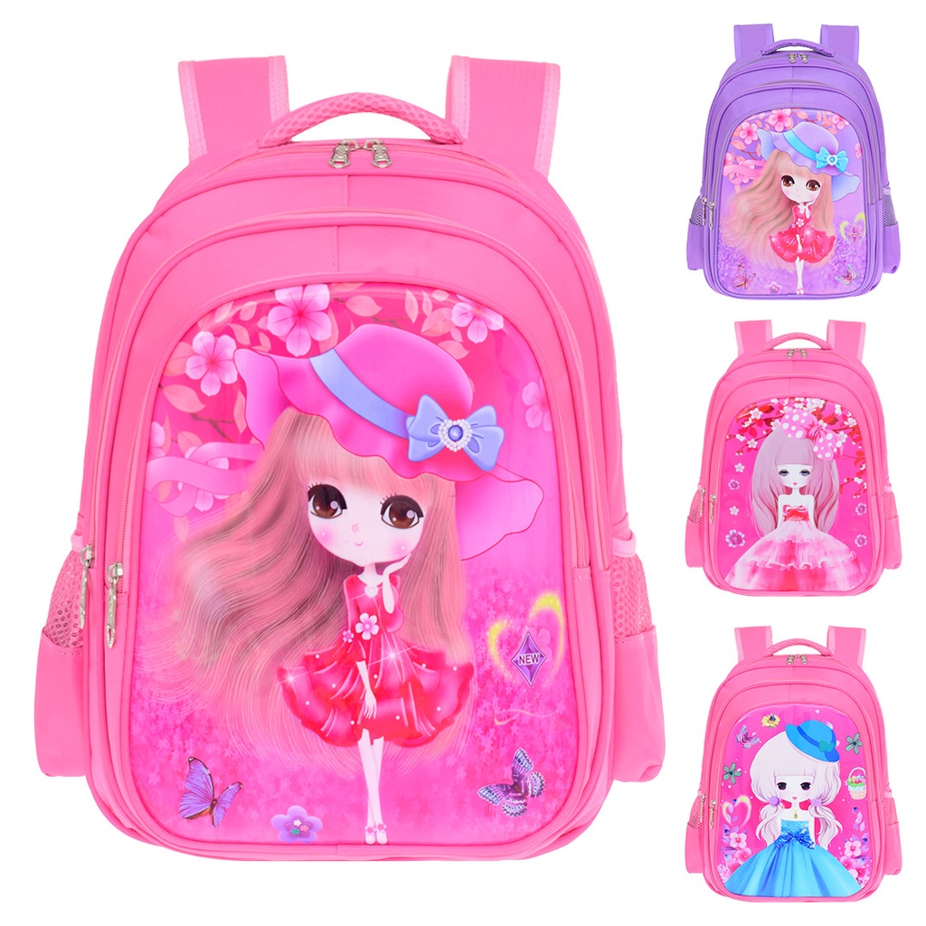 Factory direct primary school schoolbag cartoon cute princess series Children's schoolbag Korean version of the burden reduction backpack