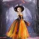 Halloween children dress cosplay witch pettiskirt witch cosplay costume wizard skirt