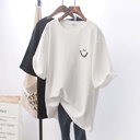 白色T恤女短袖2024夏季新款韩国宽松大码学生上衣服女ins一件代发