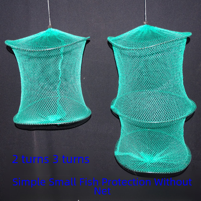 Material No Net 2 Laps 3 Laps Simple Small Fish Protecting Fish Net Bag for Wild Fishing Simple Small Fish Protecting Fishing Net Bag