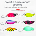 Color horse mouth sequins metal long-distance Luya bait white bar cocked mouth small fish fake bait luminous fake bait