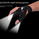 led flashlight fishing maintenance camping running riding lighting half finger with light night fishing gloves night running lights gloves