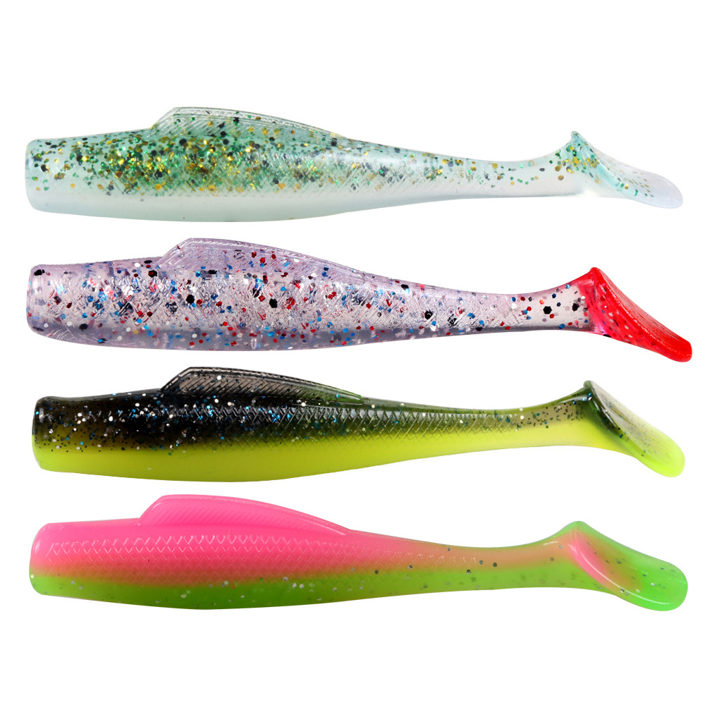 Soft fish T-tailed soft worm 6.5cm 2.3g 6PCs lure TPR material bait fake bait Soft Bait Bionic