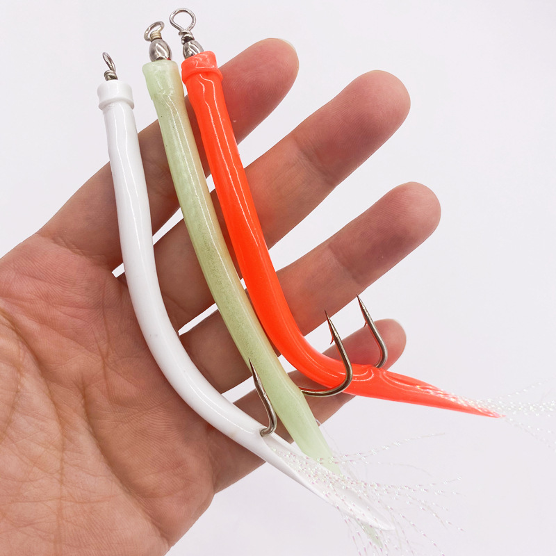 Eel hook towing set Luya Soft Bait bionic bait hook hose eel bait latex tube eel hook