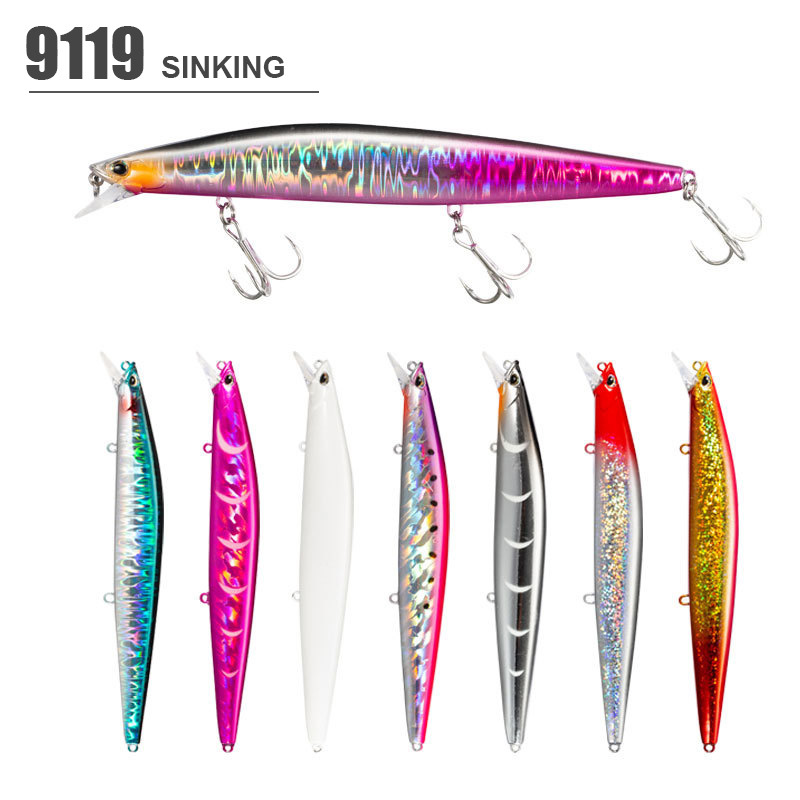 Long cast 140mm/26g Mino submerged Luya bait fake bait freshwater beak sea fishing bait 9119