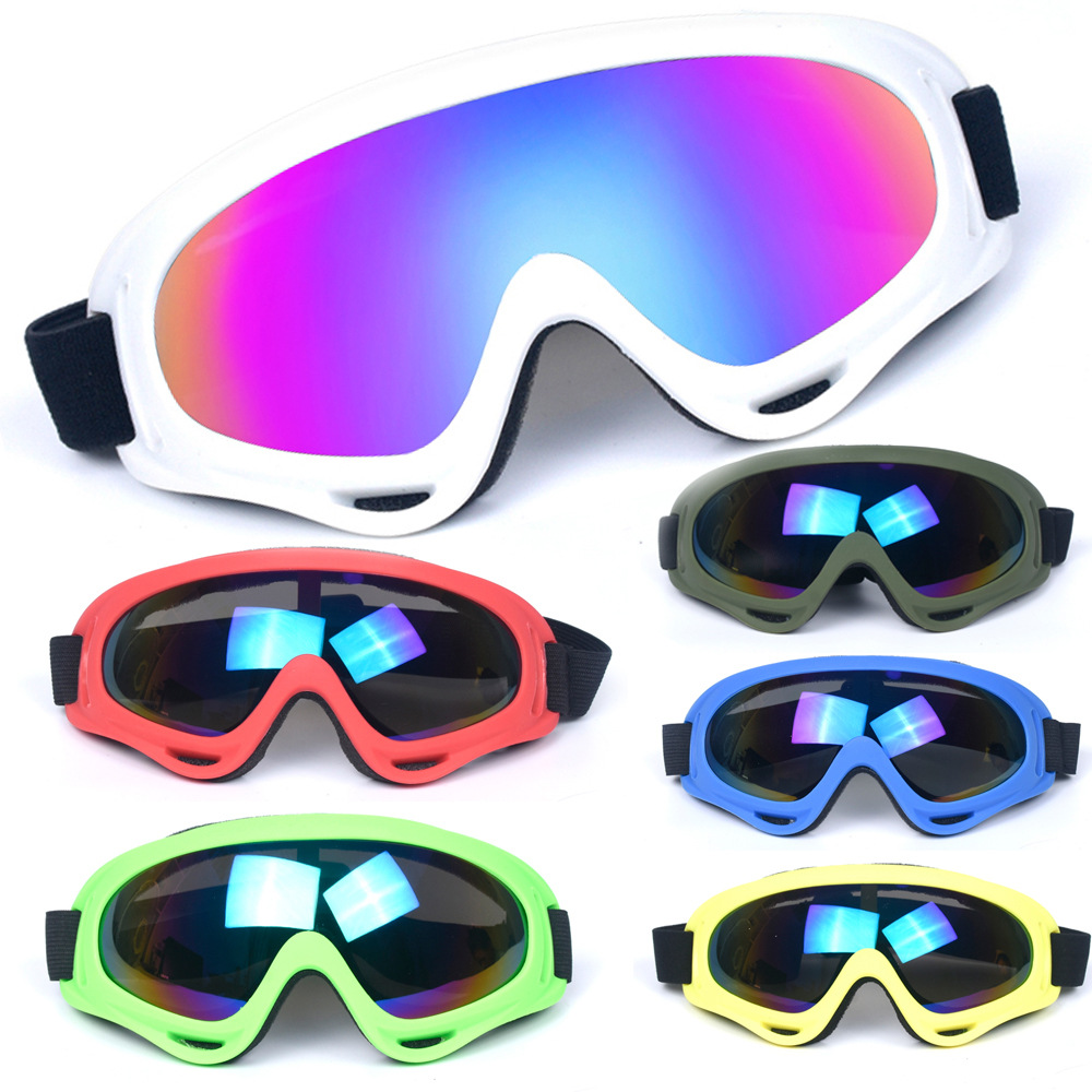 现货X400白色儿童滑雪护目镜摩托车风镜滑雪眼镜男女劳保防护眼镜