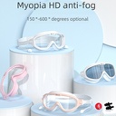 You Swimming Goggles Women's Myopia Swimming Glasses Diving Equipment with Earplug Set Waterproof Anti-fog HD Adult Large Frame