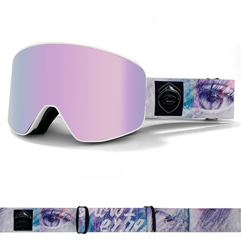 in stock Magnetic Ski Glasses Double-layer Anti-fog Anti-snow Blindness Canker Myopia Ski Goggles Unisex Snow Goggles