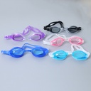 Summer children's high-definition waterproof swimming goggles pp bag integrated flat swimming pool swimming goggles PVC material with earplugs