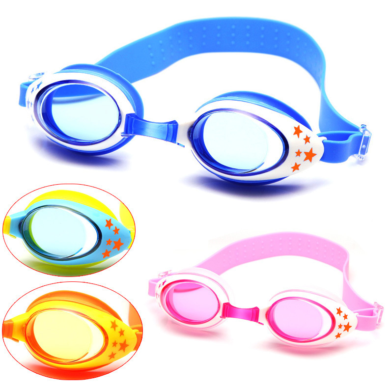 [Hot recommendation] Genuine high-definition children's cartoon swimming goggles natural silicone waterproof anti-fog mirror with adjustable