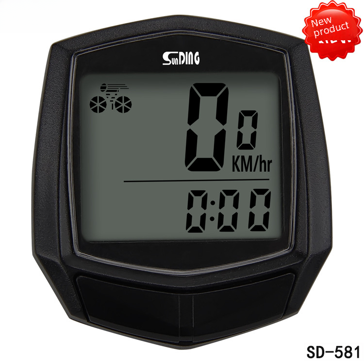 SD-581 Shundong SUNDING Bicycle Wired Code Meter Speedometer Odometer Chinese and English Code Meter