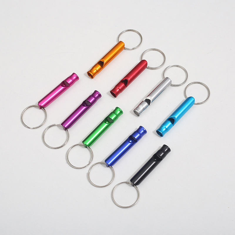 Factory outdoor aluminum alloy whistle outdoor survival referee life whistle fire training trumpet whistle