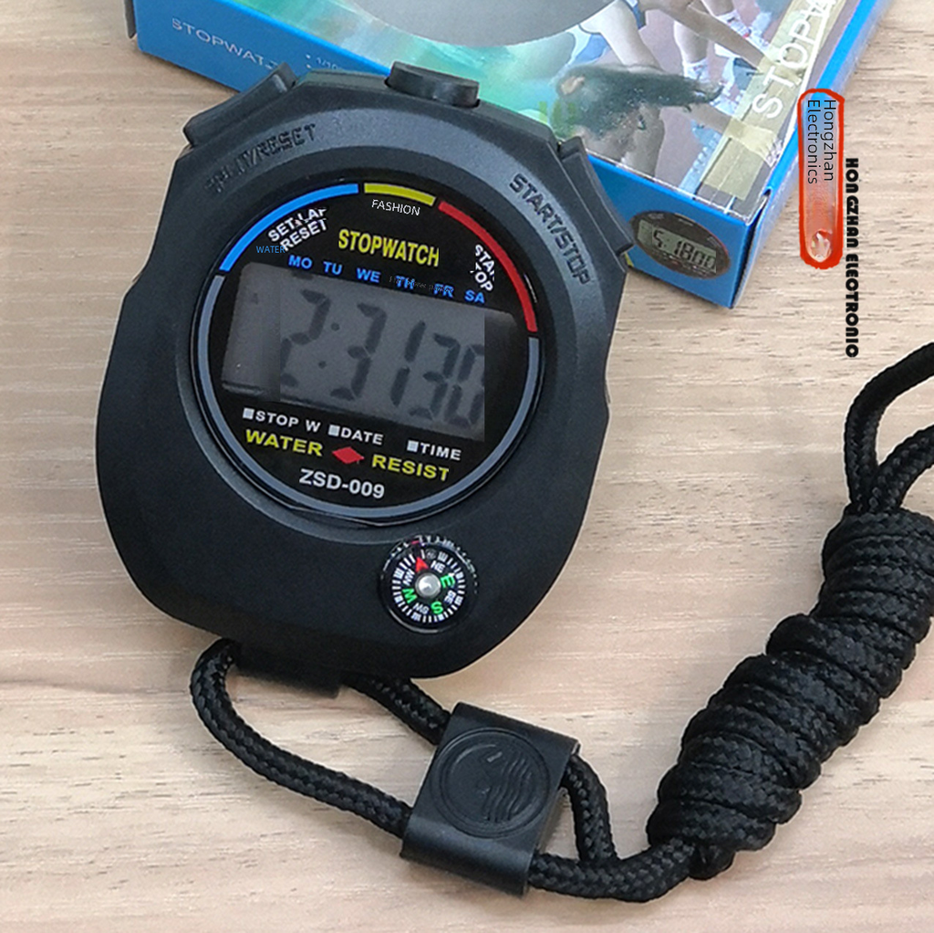 Stopwatch Timer 009 Two Multi-function Outdoor Fitness Electronic Stopwatch Timer Competition Training Stopwatch