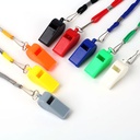 High quality ABS plastic whistle outdoor survival 6-word Whistle Sports referee whistle children cheer props