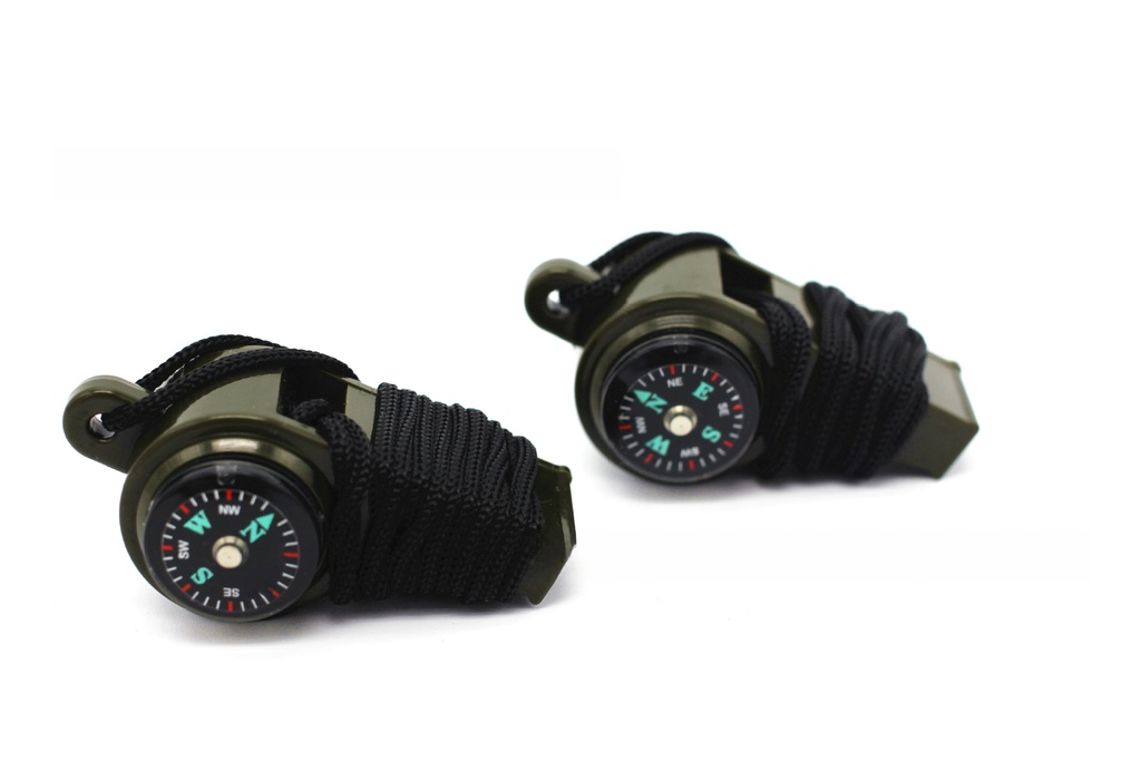 Outdoor multifunctional survival whistle/coach referee whistle/Compass thermometer three-in-one whistle