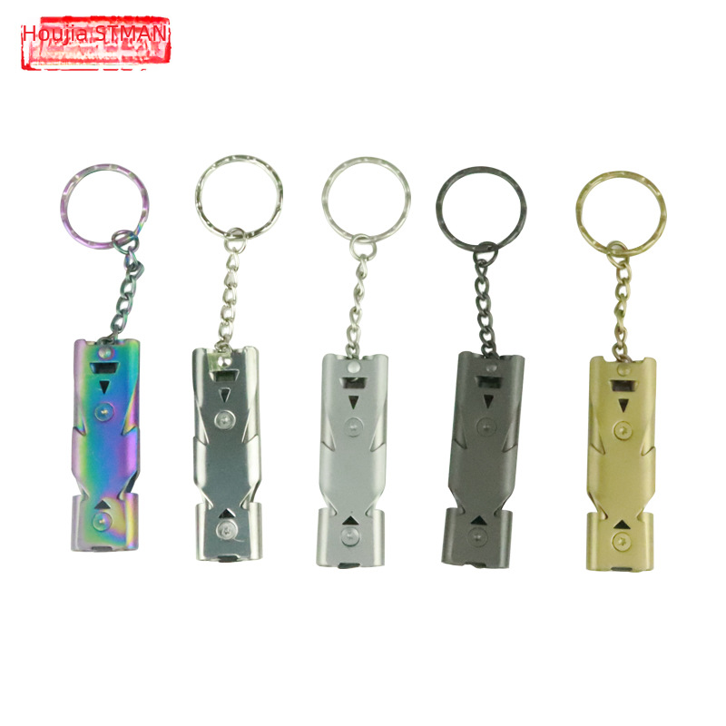 dual-frequency whistle loud whistle double-tube high-frequency whistle aluminum alloy metal survival whistle outdoor whistle
