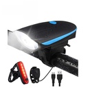bicycle headlight USB charging horn warning headlight night riding light outdoor riding equipment light