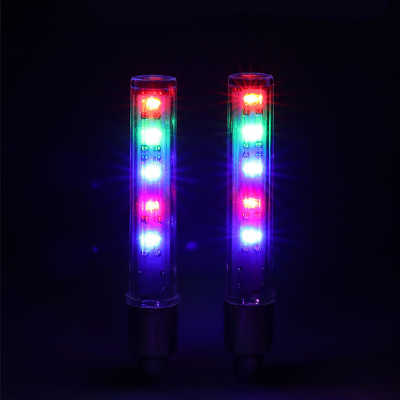 Bicycle hot wheel valve light 5LED switch colorful gas nozzle light bicycle riding equipment a price