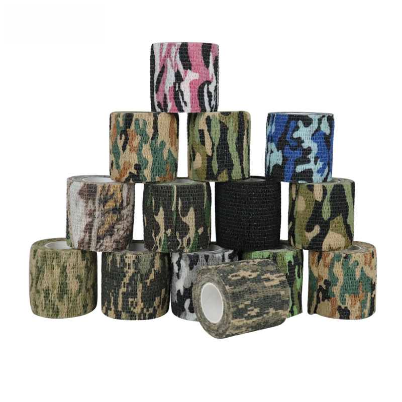 Non-adhesive self-adhesive retractable non-woven fabric outdoor camouflage tape camouflage riding car sticker tape