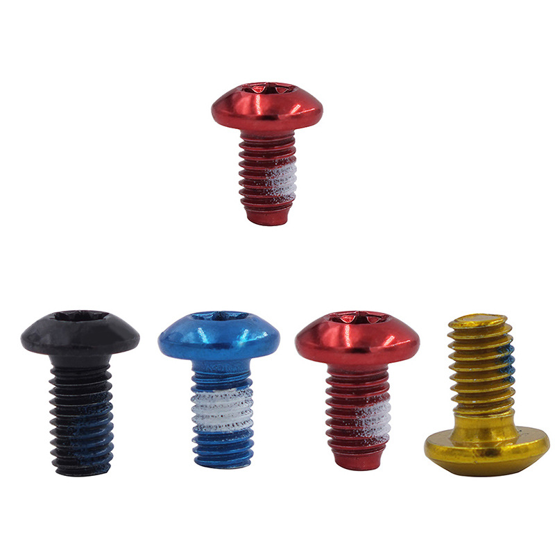 Mountain bike accessories T25 disc screw M5 * 9 color disc mounting screw