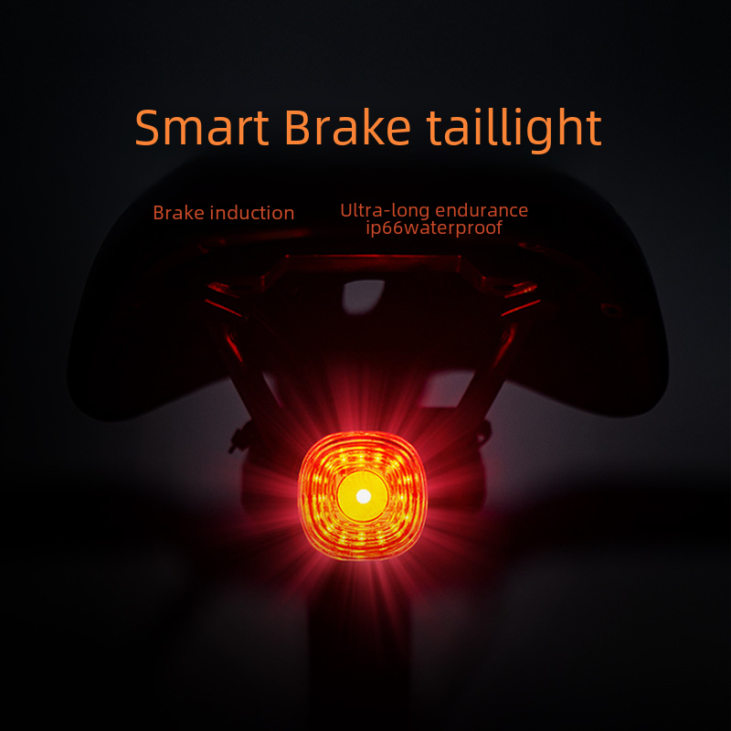 GIYO bicycle tail light bicycle warning light road bicycle intelligent brake light mountain bike induction light