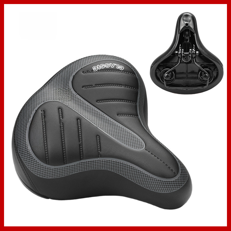 PU Electric Bicycle Cushion Thickened Big Ass Battery Car Bicycle Saddle Load King Electric Vehicle Seat