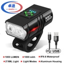 bicycle light headlight T6 power display USB charging near and high beam mountain bike charging headlight