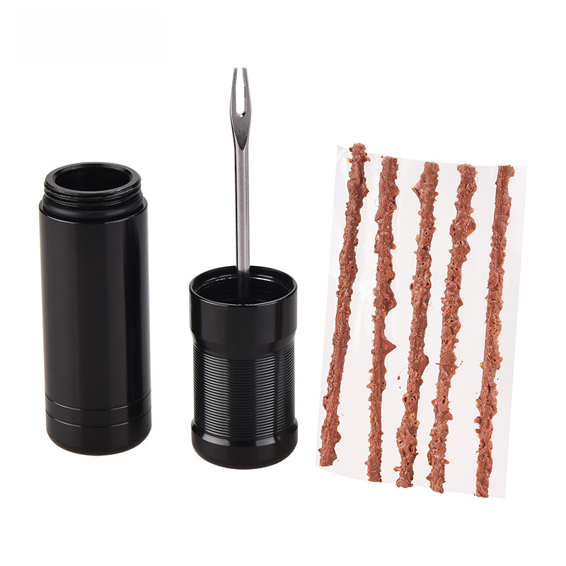 Bicycle repair tool fork drill vacuum tire repair portable emergency tire repair rubber strip