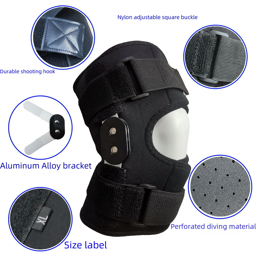 Factory price supply sail aluminum alloy bracket support knee pads magic belt Compression knee pads joint hinge sports knee pads