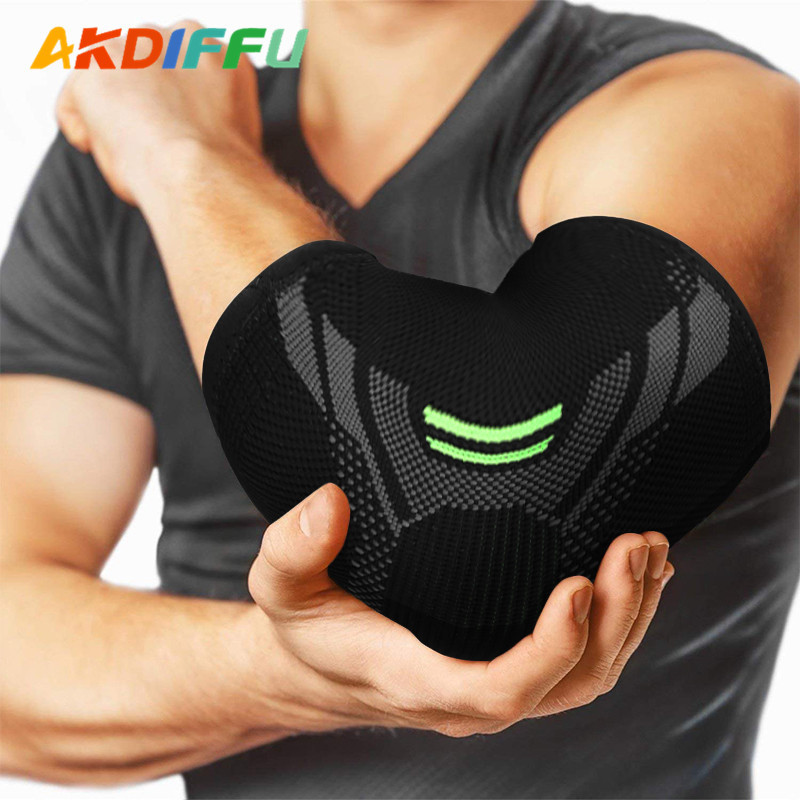 Outdoor Sports Products Nylon Knitted Elbow Protector Three-dimensional Compression Belt Tightening Breathable Warm Protection Elbow