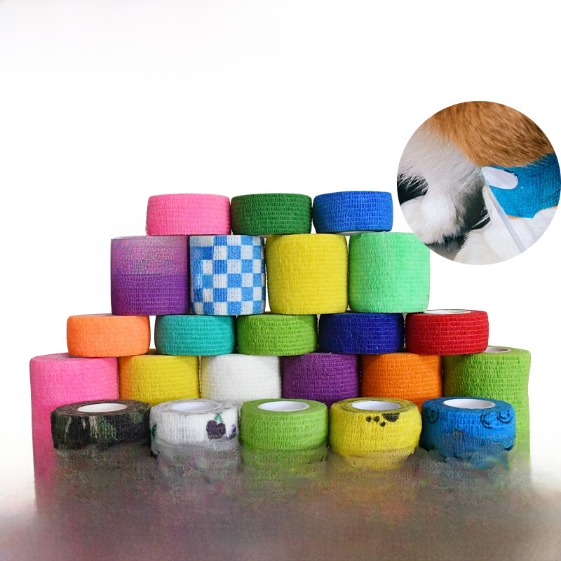 Factory direct non-woven elastic pet bandage sports protection bandage finger protection self-adhesive bandage