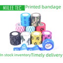 Factory direct non-woven printing self-adhesive bandage sports tape strapping bandage sports strap elastic tape