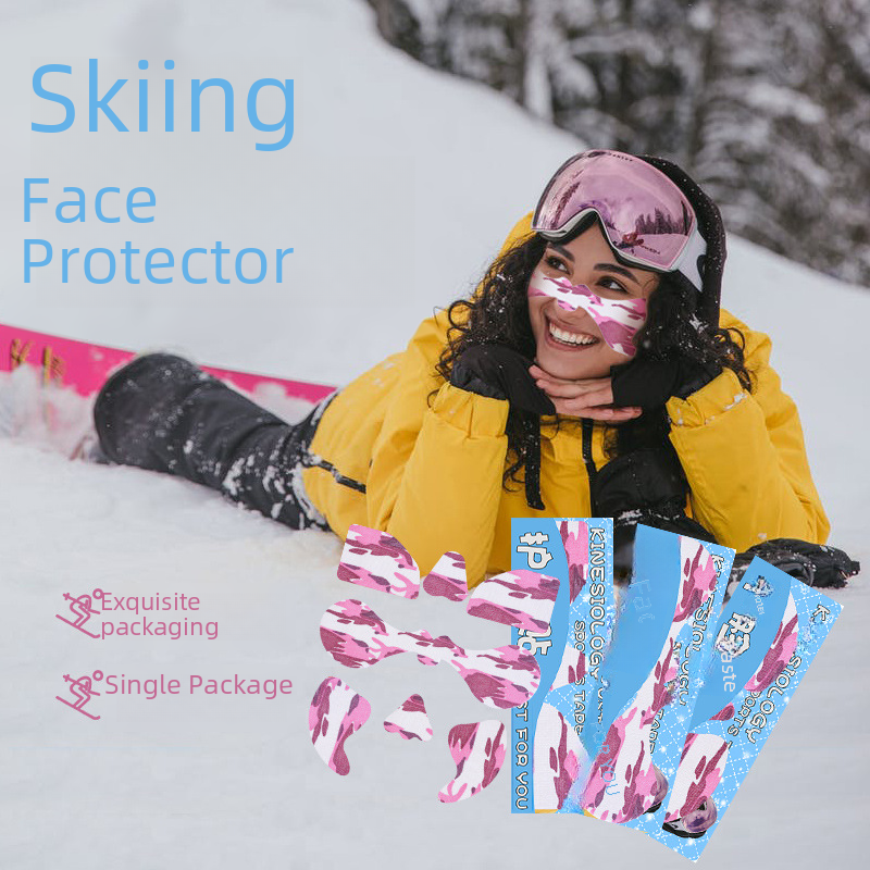 Professional Ski Windproof Frozen Face Patch Winter Outdoor Sports Children Camouflage Sun Protection Face Patch Muscle Effect Patch