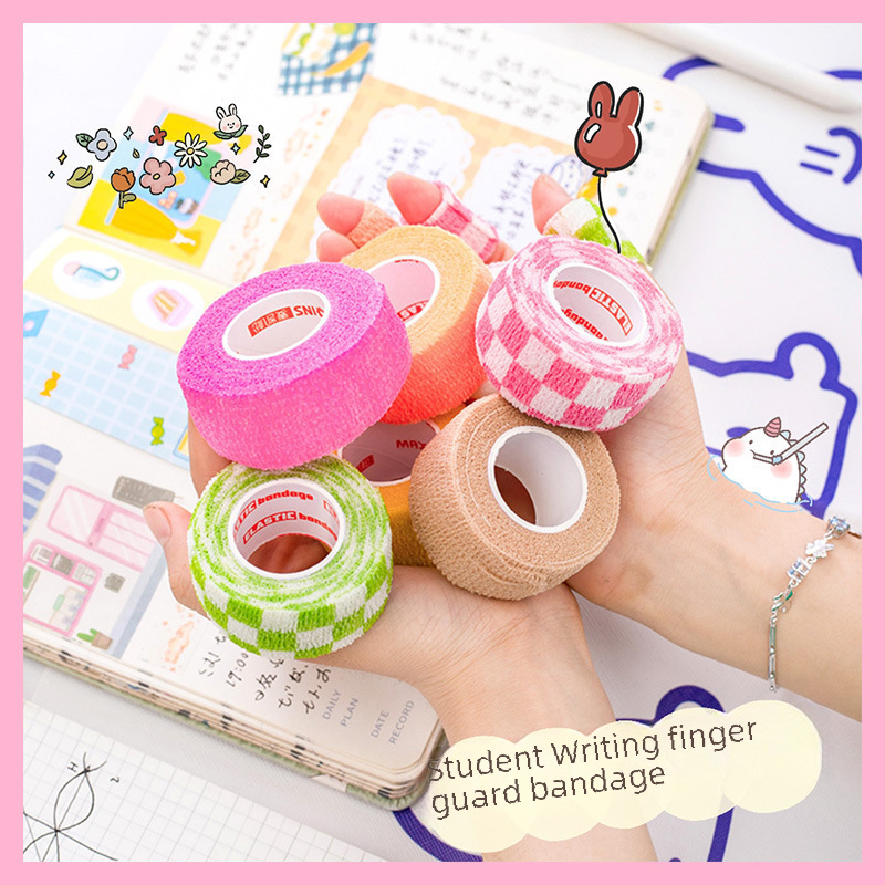 Anti-cocoon self-adhesive bandage finger protection bandage student writing sports cute hand account stationery tape