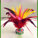 Factory colorful chicken feather shuttlecock rubber band shuttlecock colorful goose feather shuttlecock ball primary and secondary school students adult big flower