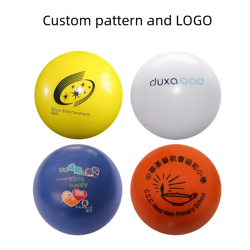 PU rehabilitation grip ball decompression ball vent ball kneading toys a variety of specifications can be printed LOGO soft ball