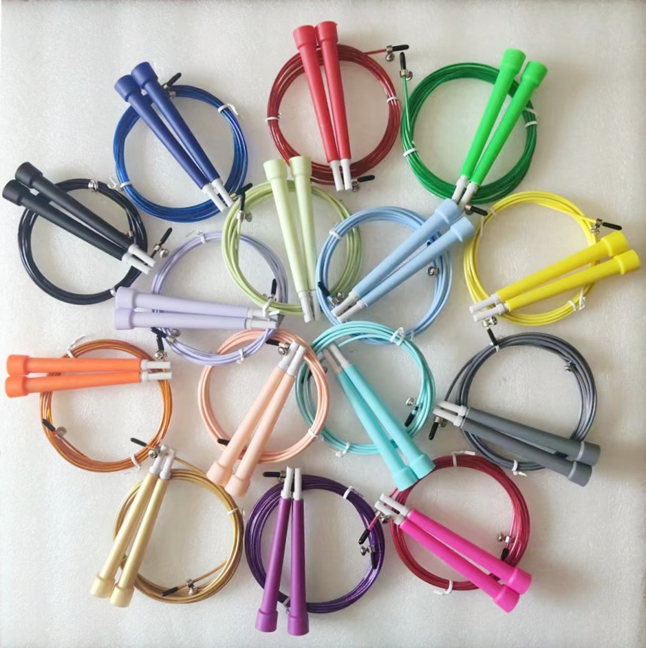 15-color PVC steel wire rope skipping speed rope skipping speed rope skipping fitness children 3 meters long high school entrance examination