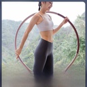 Detachable 8-section hula hoop belly contracting waist slimming ring stainless steel tube high elastic foam home fitness hula hoop