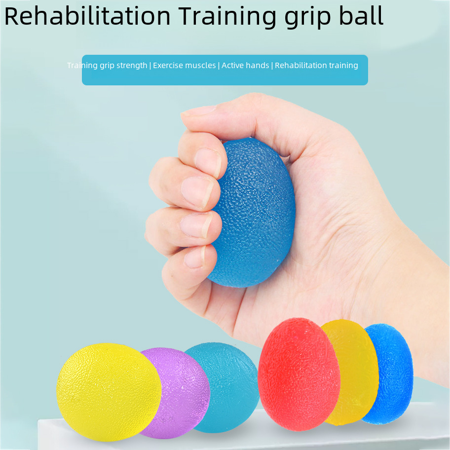 Factory direct supply rehabilitation training grip ball men's silicone finger exercise grip equipment training hand force play hand grip ball