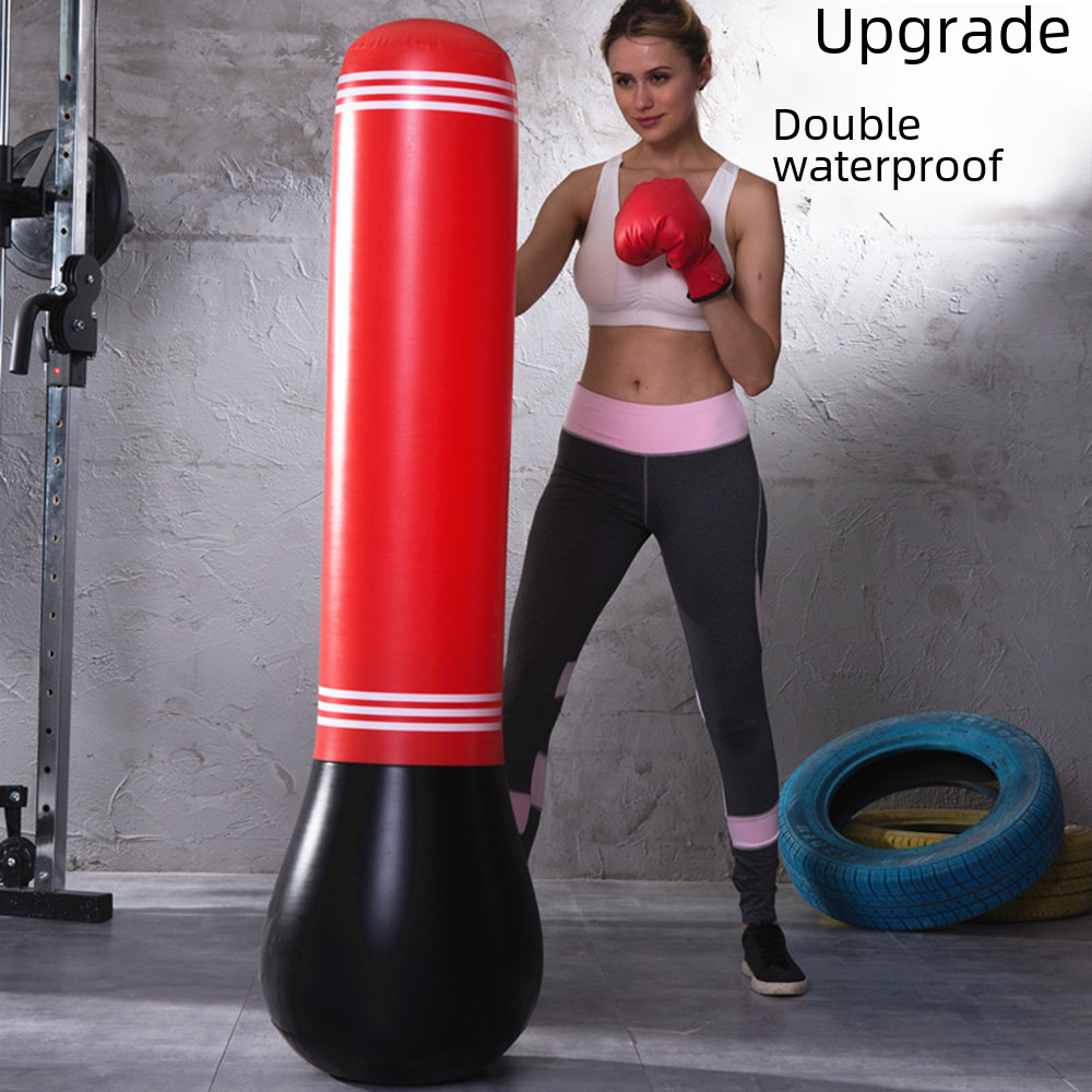 adult boxing column inflatable sandbag tumbler children's red sandbag vent toy thickened fitness exercise